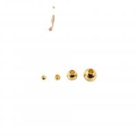 Sárgaréz Távtartó gyöngy, Kerek, 14K aranyozott, DIY & különböző méretű a választás, nikkel, ólom és kadmium mentes, Által értékesített PC
