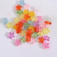 Transparent Acrylic Beads Star DIY mixed colors Sold By Bag