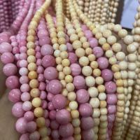 Prirodni boji Shell perle, Školjka, Krug, uglađen, obojena & možete DIY & različite veličine za izbor, više boja za izbor, Prodano Per Približno 39 cm Strand