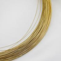 Messing Wire, 14K forgyldt, du kan DIY & forskellig størrelse for valg, nikkel, bly & cadmium fri, Solgt af m