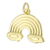 Hollow Brass Pendants Rainbow gold color plated DIY Approx 3mm Sold By PC