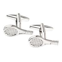 Brass Cufflinks Tennis Racket silver color plated for man silver color nickel lead & cadmium free Sold By Pair
