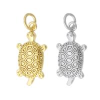 Cubic Zirconia Micro Pave Brass Pendant Turtle plated DIY Approx 3mm Sold By PC