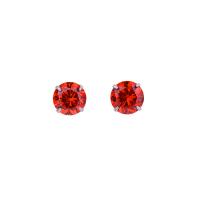Cubic Zircon (CZ) Stud Earring 925 Sterling Silver Round platinum plated & micro pave cubic zirconia & for woman Sold By Pair