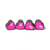 Polymer Clay Beads Heart DIY pink Approx Sold By Bag