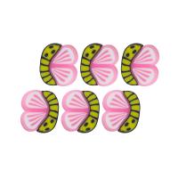 Polymer Clay Beads Butterfly DIY pink Approx Sold By Bag