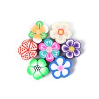 Polymer Clay perle, Cvijet, možete DIY, miješana boja, 10x10mm, Približno 1000računala/Torba, Prodano By Torba