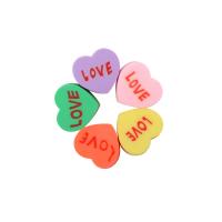 Polymer Clay Beads Heart DIY mixed colors Approx Sold By Bag