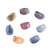 Kristall-Perlen, Kristall, bunte Farbe plattiert, DIY, mehrere Farben vorhanden, 9x12mm, 10PCs/Tasche, verkauft von Tasche