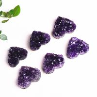 Amethyst Decoration Heart natural for home and office purple Sold By PC
