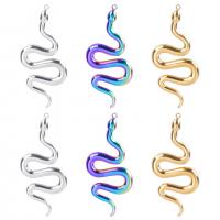 Stainless Steel Animal Pendants 304 Stainless Steel Snake Vacuum Ion Plating fashion jewelry & for woman Sold By PC