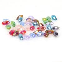 Teardrop Krystal perler, du kan DIY & facetteret, flere farver til valg, 6x12mm, Ca. 50pc'er/Bag, Solgt af Bag