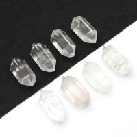 Pingentes quartzo natural, Cristal branco, Cónico, unissex, limpo, 12x32mm, vendido por PC