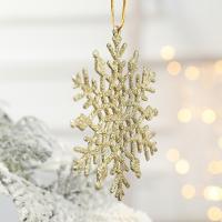 Plástico Ornamentos colgantes de Navidad, Copo de Nieve, Bricolaje, más colores para la opción, 100x90mm, 6PCs/Caja, Vendido por Caja