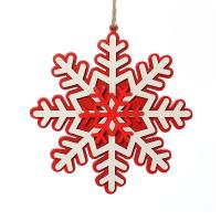 madera Ornamentos colgantes de Navidad, Copo de Nieve, Bricolaje & diferentes estilos para la opción, más colores para la opción, 100x100mm, Vendido por UD