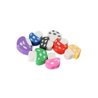 Polymer Clay Gyöngyök, gomba, DIY, kevert színek, 10x12mm, Kb 1000PC-k/Bag, Által értékesített Bag