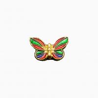 cloisonne perler, med Zinc Alloy, Butterfly, guldfarve belagt, du kan DIY & emalje, flerfarvede, 13x17mm, Solgt af PC