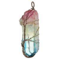 Crystal Pendants with brass wire antique bronze color plated DIY Approx 4mm Sold By PC