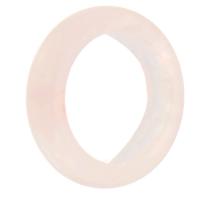 Natural Quartz Finger Ring, Rose Quartz, Donut, fashion jewelry, pink, 6mm, US Ring Size:7, Sold By PC