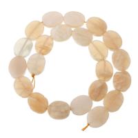Natuurlijke maansteen kralen, Oranje maansteen, ellips, DIY, 18x14x7mm, Per verkocht 15.5 inch Strand