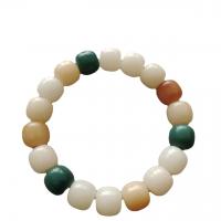 Bodhi Root Buddhist Beads Bracelet Round polished fashion jewelry & Unisex mixed colors Sold By Strand