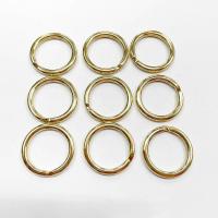 Iron Split Ring Donut plated DIY golden 32.10mm Inner Approx 24.9mm Sold By PC