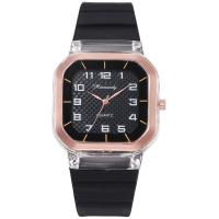 Unisex Wrist Watch Zinc Alloy with Glass & Silicone waterproofless & Chinese movement nickel lead & cadmium free 38*18mm Length Approx 9.84 Inch Sold By PC
