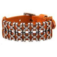 Cowhide Bracelet with Titanium Steel plated fashion jewelry & Unisex Sold By PC