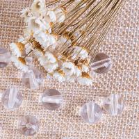Transparent Acrylic Beads Round DIY white Sold By Bag