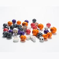 Wood Beads Schima Superba Halloween Design & DIY Approx Sold By Bag