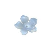 الخرز شل الأبيض الطبيعي, زهرة, ديي, أبيض, 15mm, تباع بواسطة PC