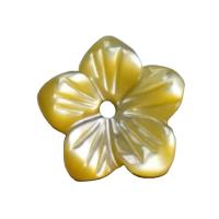 Naturlig Freshwater Shell Perler, Flower, Carved, du kan DIY & forskellig størrelse for valg, flere farver til valg, Ca. 10pc'er/Bag, Solgt af Bag