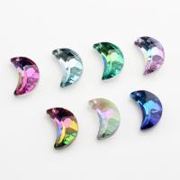 Crystal Riipukset, Kristalli, Kuu, kiiltävä, tee-se-itse & kasvot, enemmän värejä valinta, 20x12mm, Myymät PC