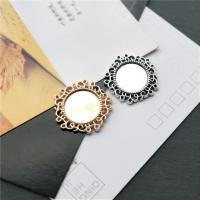 Zinc Alloy Pendant Cabochon Setting Flower plated DIY nickel lead & cadmium free Inner Approx 15mm Sold By Bag