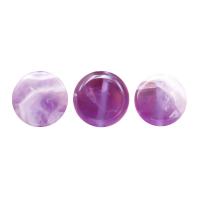 Natural Amethyst Beads Flat Round polished & DIY Sold By Strand