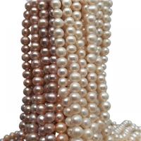 Natural Freshwater Pearl Loose Beads Ellipse DIY 6-7mm Sold Per 14.2 Inch Strand