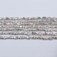 Keishi ferskvandskulturperle Beads, Ferskvandsperle, Uregelmæssig, du kan DIY, hvid, 7-8mm, Solgt Per Ca. 36-38 cm Strand