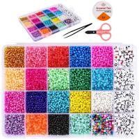 Glass Beads Jewelry making tool set with Plastic Box stoving varnish DIY mixed colors Sold By Box
