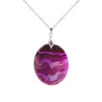Agate Jewelry Pendants Oval for woman 28-32x38-42x4-6mm Sold By PC
