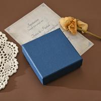 Jewelry Gift Box Paper with Sponge blue Sold By PC