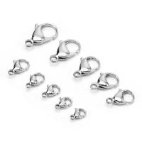 Stainless Steel Lobster Claw Clasp, 316L Stainless Steel, with 304 Stainless Steel, polished, different materials for choice & machine polishing & different size for choice, original color, Sold By PC