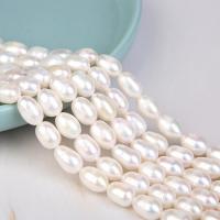 Cultured Rice Freshwater Pearl Beads polished DIY white Sold Per Approx 14-15 Inch Strand