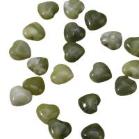Southern Jade Korálek, Srdce, DIY, zelený, 10x10mm, Prodáno By PC