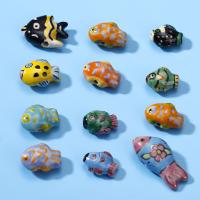 Udskrivning af porcelæn perler, Fisk, ovntørrende lak, du kan DIY & forskellig størrelse for valg, flere farver til valg, Solgt af PC