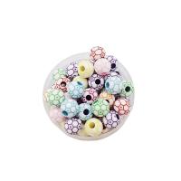 Acrylic Jewelry Beads, Football, DIY, mixed colors, 12mm, Hole:Approx 3.8mm, Approx 600PCs/Bag, Sold By Bag