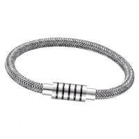 Memory Wire Bracelet Tiger Tail Wire 316L stainless steel magnetic clasp Vacuum Ion Plating fashion jewelry & for man original color Sold By PC