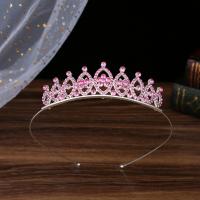Bridal Tiaras Zinc Alloy Crown silver color plated fashion jewelry & for woman & with rhinestone nickel lead & cadmium free Sold By PC