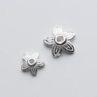 925 Sterling Silver Bead Cap Flower DIY silver color Sold By PC