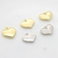 Zinc Alloy Heart Pendants plated DIY nickel lead & cadmium free Sold By Bag