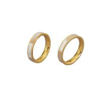 Shell Finger Rings Brass with White Shell 18K gold plated & for woman Sold By PC
